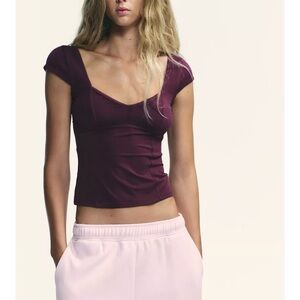 NWT ZARA LYOCELL LACE TOP